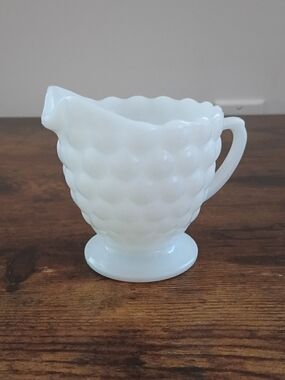 Vintage Anchor Hocking White Milk Glass Creamer Cup